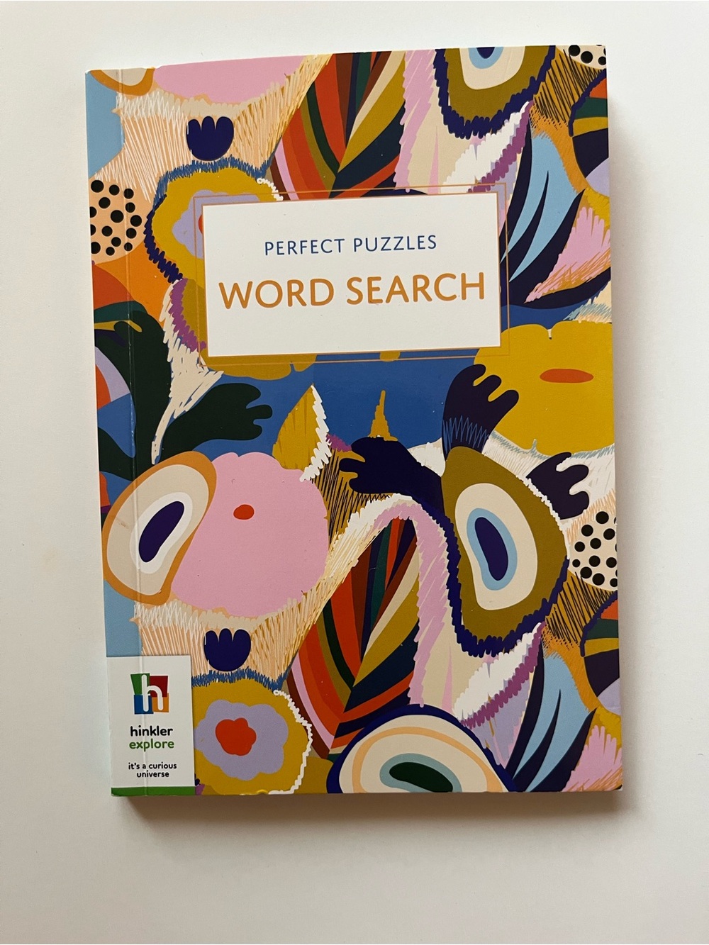 Hinkler Explore Perfect Puzzles Word Search - Colorful Floral Cover